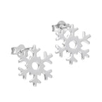 Boucles d'oreilles à tige en argent sterling en forme de flocon de neige