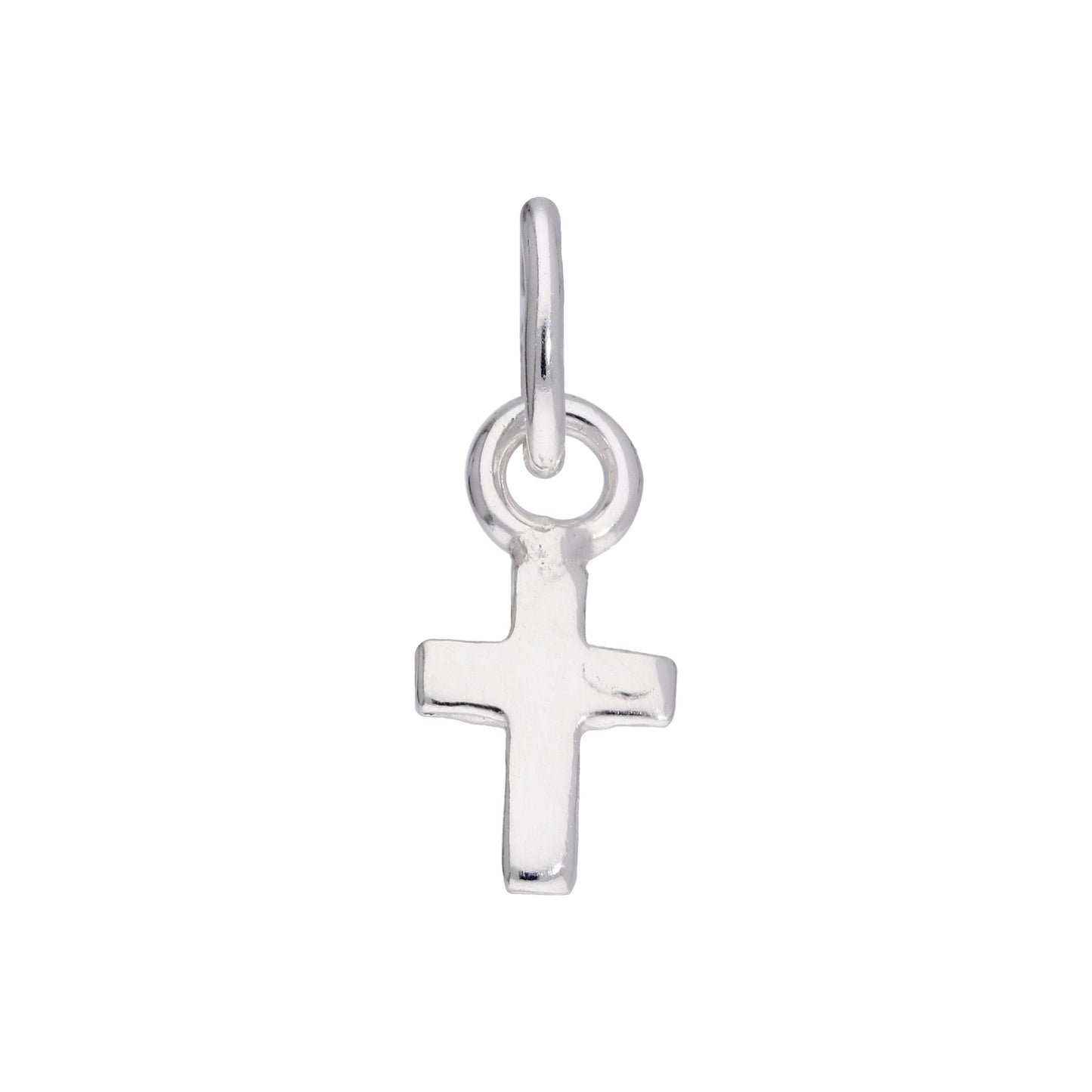 Petite breloque en argent sterling en forme de croix unie