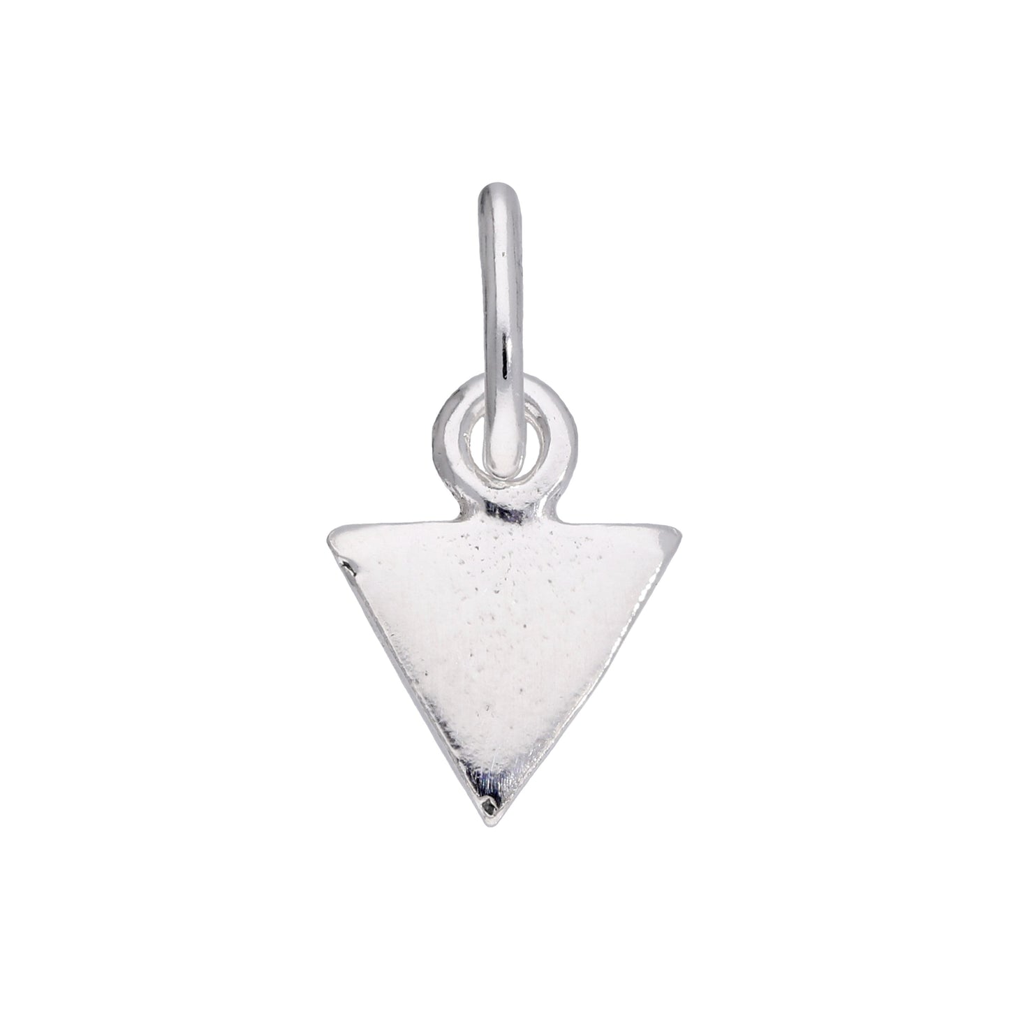 Breloque triangulaire plate en argent sterling
