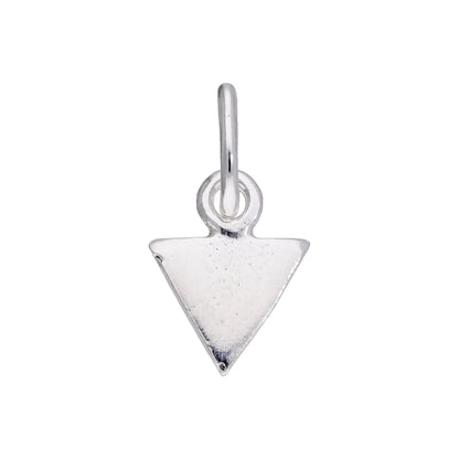Breloque triangulaire plate en argent sterling