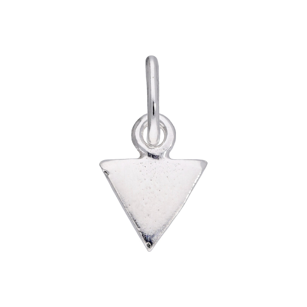 Breloque triangulaire plate en argent sterling