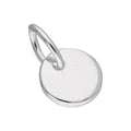 Petite breloque disque rond en argent sterling
