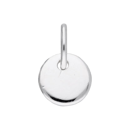 Petite breloque disque rond en argent sterling