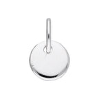 Petite breloque disque rond en argent sterling
