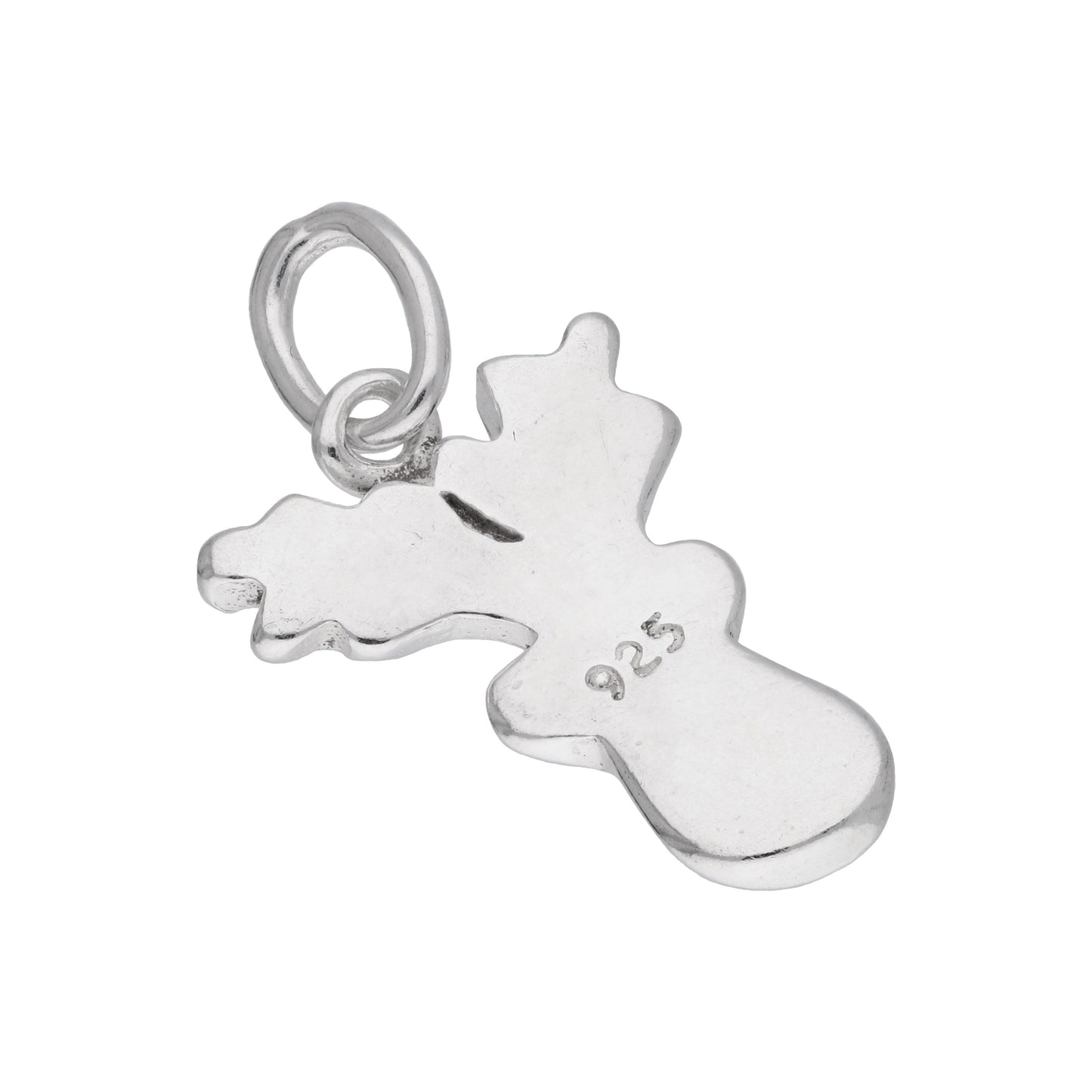 Breloque en argent sterling en émail représentant un renne au nez rouge