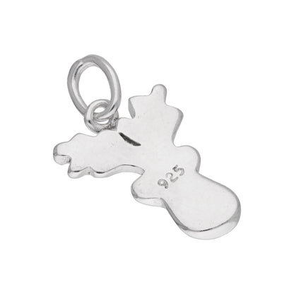 Breloque en argent sterling en émail représentant un renne au nez rouge