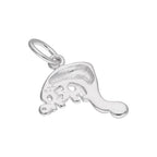 Breloque HOHOHO en argent sterling et émail rouge avec chapeau de Père Noël