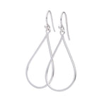 Boucles d'oreilles pendantes minimalistes en argent sterling en forme de larme