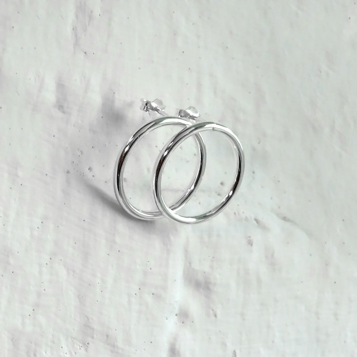 Boucles d'oreilles créoles à gros cercles en argent sterling de 20 mm