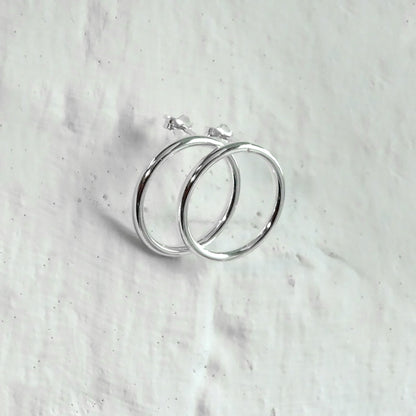 Boucles d'oreilles créoles à gros cercles en argent sterling de 20 mm