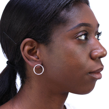 Boucles d'oreilles créoles à gros cercles en argent sterling de 20 mm