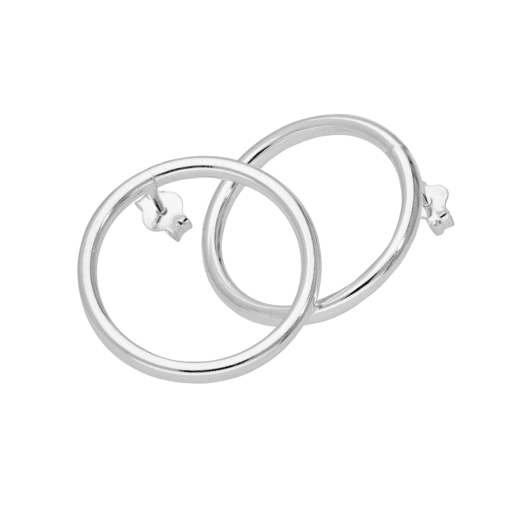 Boucles d'oreilles créoles à gros cercles en argent sterling de 20 mm