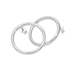 Boucles d'oreilles créoles à gros cercles en argent sterling de 20 mm