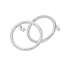 Boucles d'oreilles créoles à gros cercles en argent sterling de 20 mm