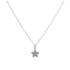 Collier avec pendentif étoile givrée en argent sterling