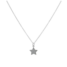 Collier avec pendentif étoile givrée en argent sterling