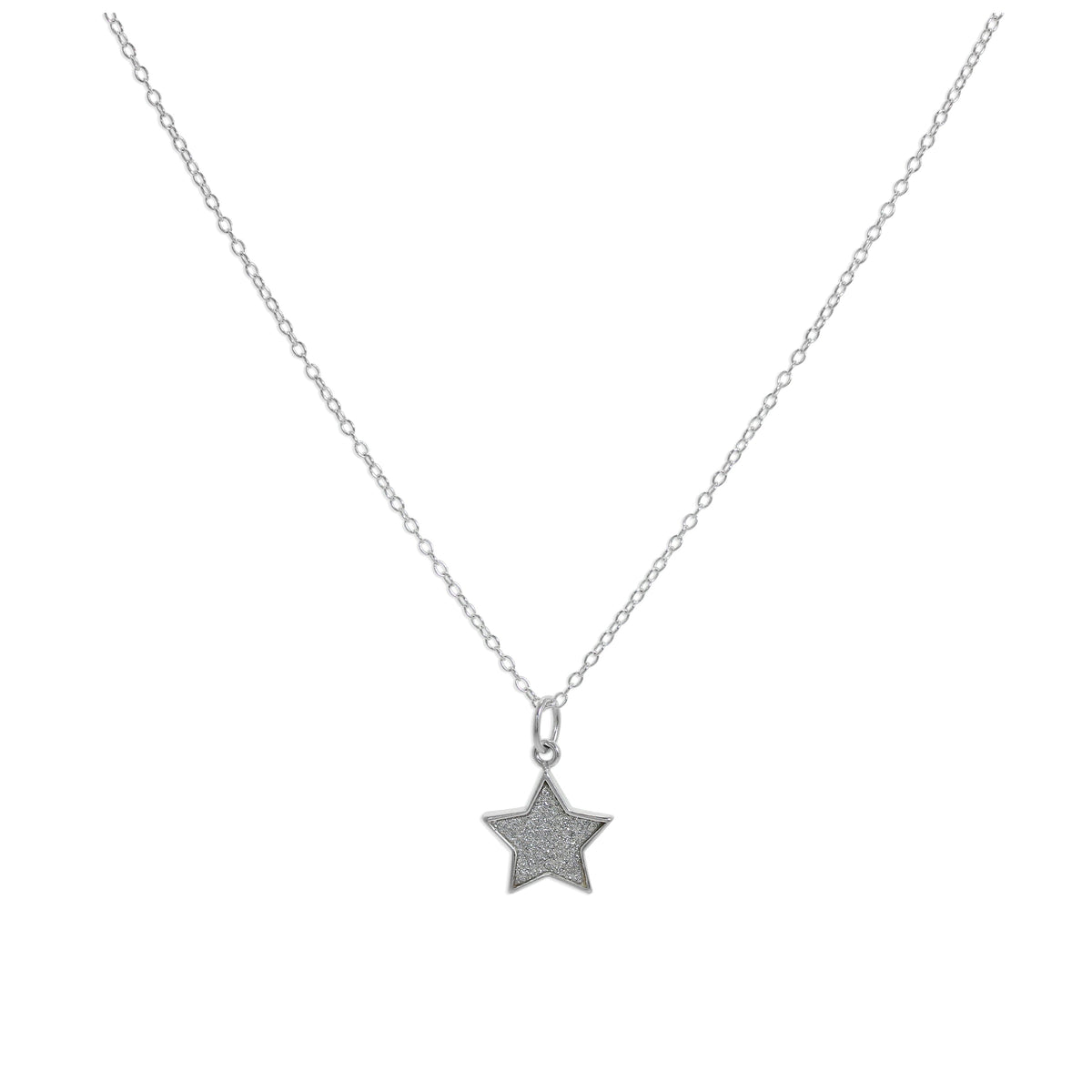 Collier avec pendentif étoile givrée en argent sterling