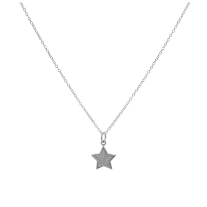 Collier avec pendentif étoile givrée en argent sterling