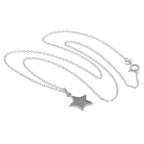 Collier avec pendentif étoile givrée en argent sterling