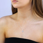Collier avec pendentif étoile givrée en argent sterling