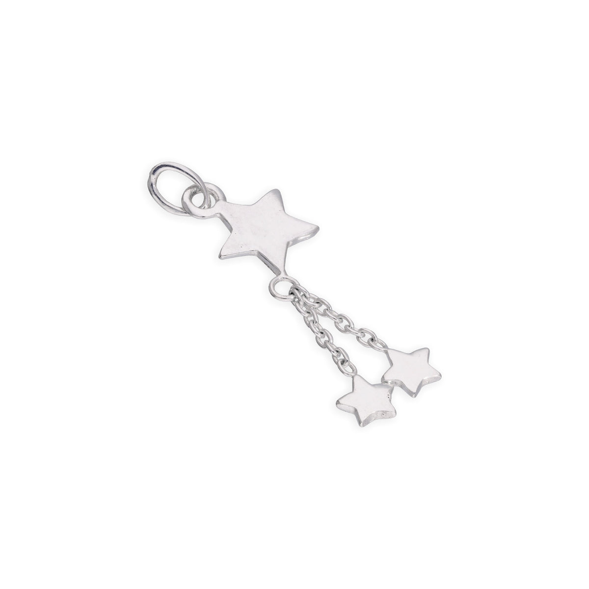 Breloque pendante multi-étoiles en argent sterling