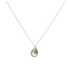 Collier avec pendentif en forme de disque de lune en argent sterling plaqué or et breloque étoile