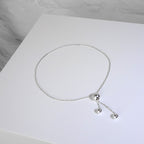 Bracelet réglable en argent sterling avec chaîne fine et fermoir à boule coulissant