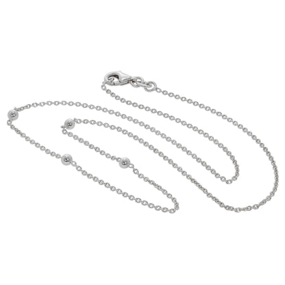 Collier à chaîne à boules en argent sterling de 40 cm