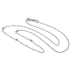 Collier à chaîne à boules en argent sterling de 40 cm