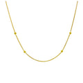 Collier à pompon en argent sterling plaqué or de 40 cm
