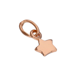 Breloque en argent sterling plaqué or rose en forme d'étoile minuscule