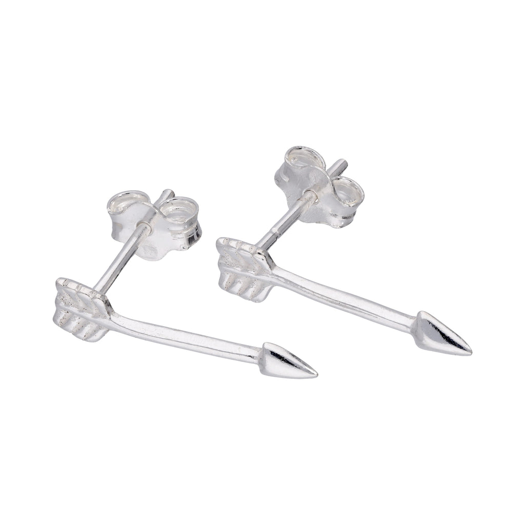 Boucles d'oreilles à tige en argent sterling en forme de flèche