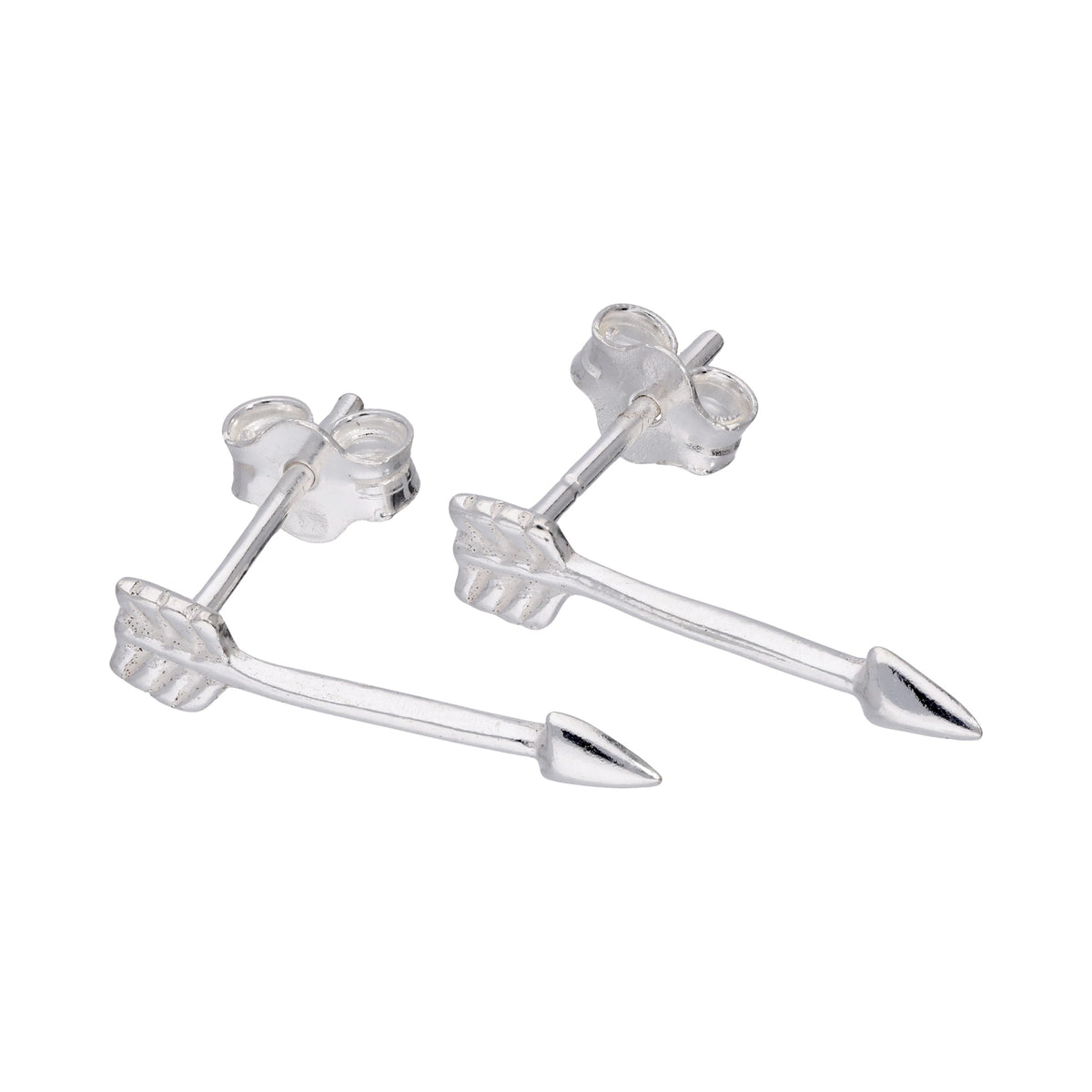 Boucles d'oreilles à tige en argent sterling en forme de flèche