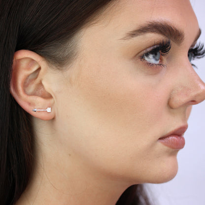 Boucles d'oreilles à tige en argent sterling en forme de flèche