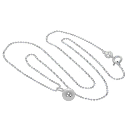 Collier boule de Noël en argent sterling - 14 à 22 pouces