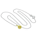 Collier boule de Noël en argent sterling plaqué or - 35 à 55 cm