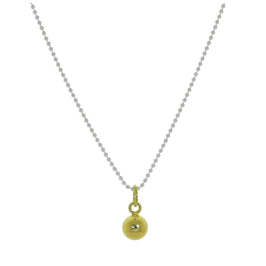 Collier boule de Noël en argent sterling plaqué or - 35 à 55 cm