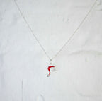 Collier HOHOHO en argent sterling avec chapeau de Père Noël de 35 à 55 cm