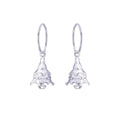 Boucles d'oreilles créoles en argent sterling avec breloque sapin de Noël de 12 mm