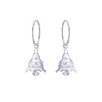 Boucles d'oreilles créoles en argent sterling avec breloque sapin de Noël de 12 mm