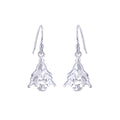 Boucles d'oreilles hameçon en argent sterling en forme de sapin de Noël