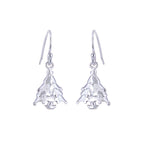 Boucles d'oreilles hameçon en argent sterling en forme de sapin de Noël