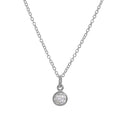 Collier en argent sterling avec zircones cubiques transparents de 5 mm, 40 à 81 cm