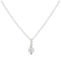 Collier en argent sterling avec perles de cristal à facettes - 40 à 81 cm