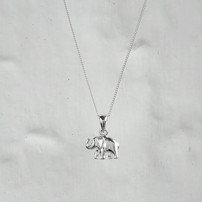 Collier éléphant en argent sterling - 14 à 32 pouces