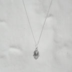 Collier main de Fatima en argent sterling de 40 à 81 cm