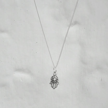 Collier main de Fatima en argent sterling de 40 à 81 cm
