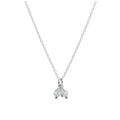 Collier triple perles en argent sterling et cristal transparent de 35 à 55 cm
