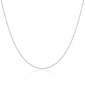 Chaîne gourmette en argent sterling plaqué rhodium de 45 cm à taille diamant