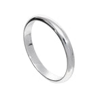 Bague empilable en argent sterling de 3 mm en forme de D